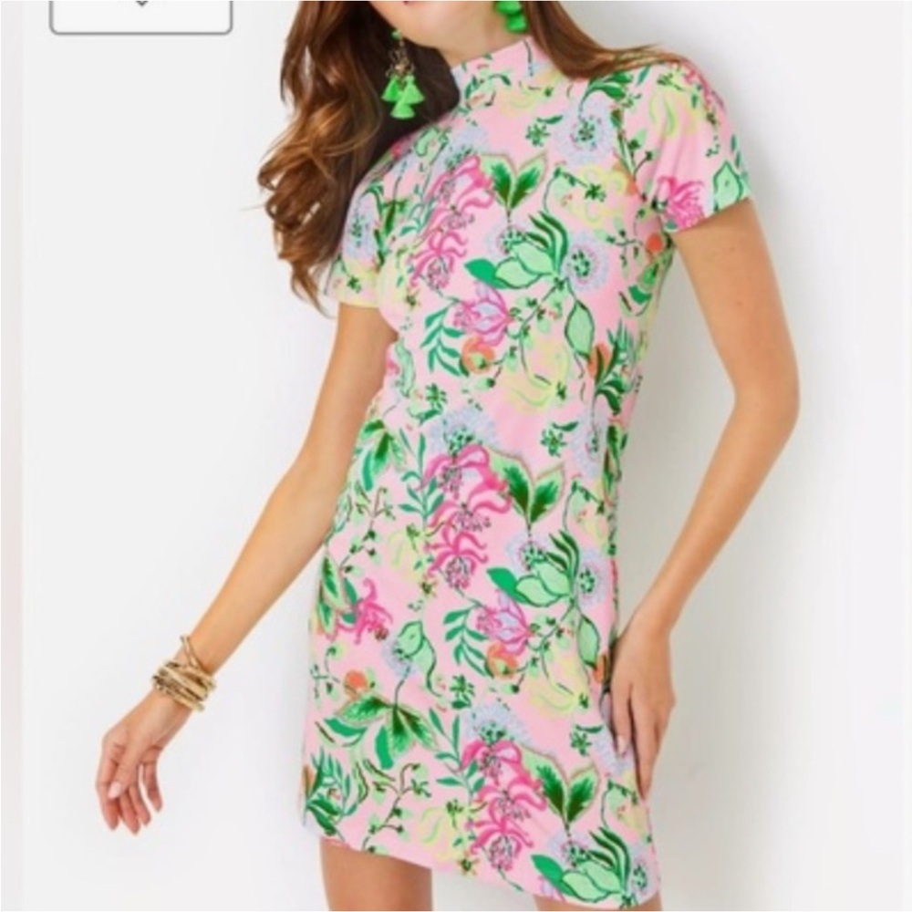 Lilly Pulitzer NWT Lilly Pulitzer Hallie Short Sleeve Dress Floral Size XL